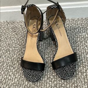 CL by Laundry Black and White Heels